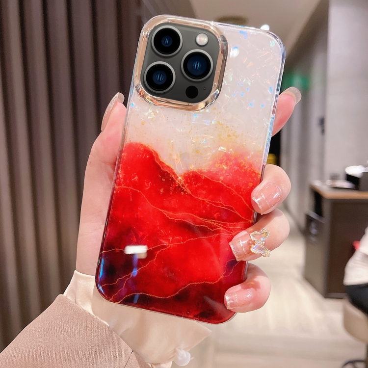 

For iPhone 13 Pro Colorful Crystal Ripple TPU Phone Case(Red)