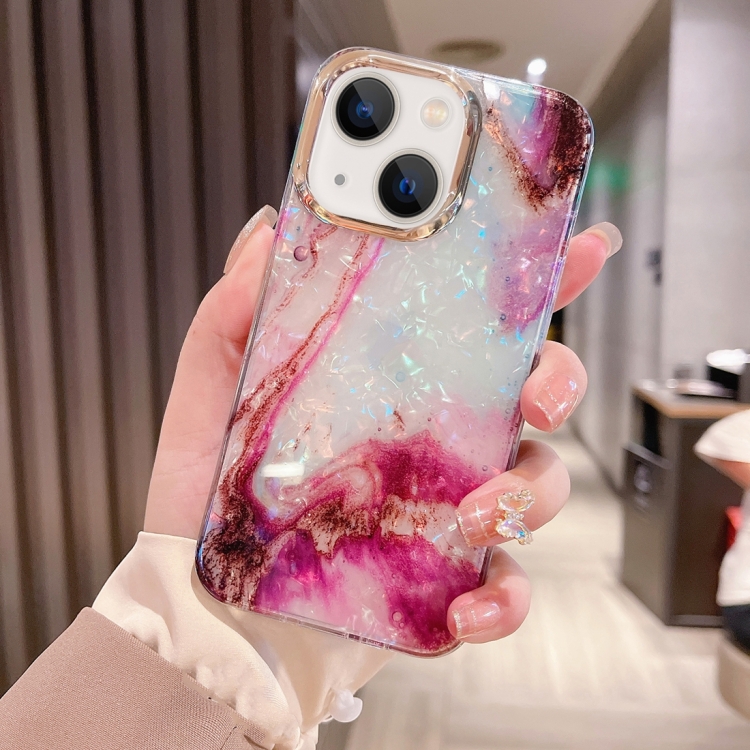 

For iPhone 13 Colorful Crystal Ripple TPU Phone Case(Purple)