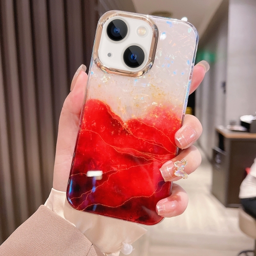 For iPhone 13 Colorful Crystal Ripple TPU Phone Case(Red)