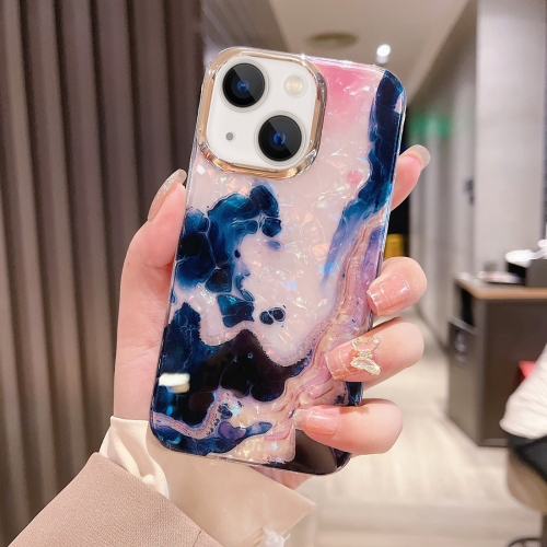 

For iPhone 13 Colorful Crystal Ripple TPU Phone Case(White Black)