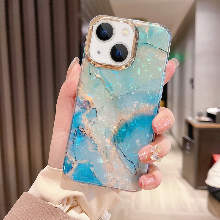 

For iPhone 13 Colorful Crystal Ripple TPU Phone Case(Green)