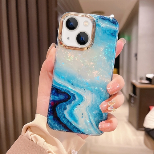 

For iPhone 13 Colorful Crystal Ripple TPU Phone Case(Blue)