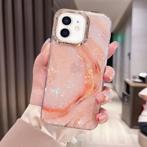 

For iPhone 12 Colorful Crystal Ripple TPU Phone Case(Pink Orange)