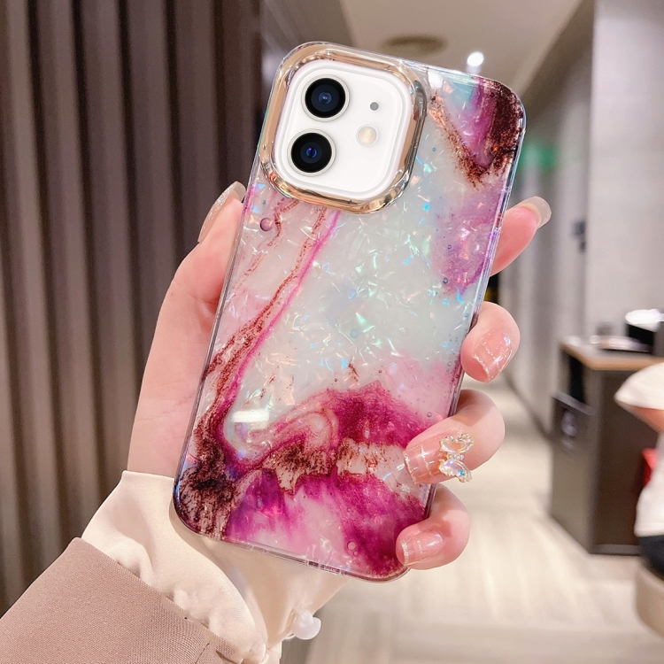 

For iPhone 12 Colorful Crystal Ripple TPU Phone Case(Purple)
