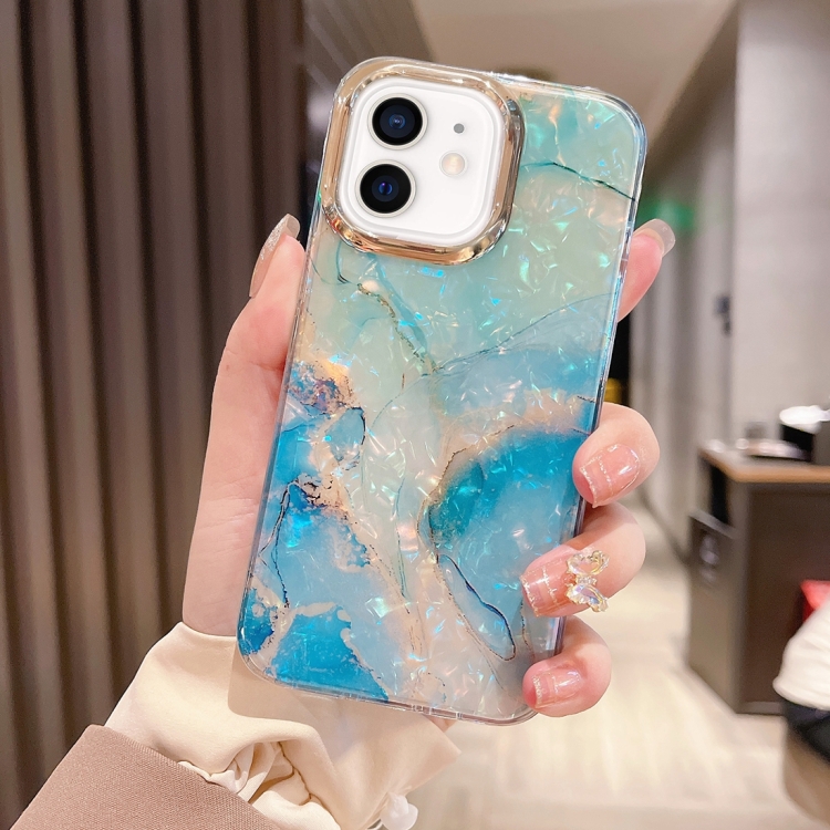 

For iPhone 12 Colorful Crystal Ripple TPU Phone Case(Green)