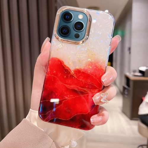 

For iPhone 12 Pro Max Colorful Crystal Ripple TPU Phone Case(Red)