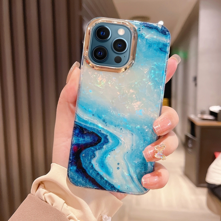 

For iPhone 12 Pro Max Colorful Crystal Ripple TPU Phone Case(Blue)