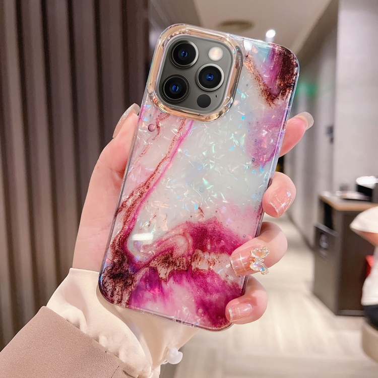 

For iPhone 12 Pro Colorful Crystal Ripple TPU Phone Case(Purple)