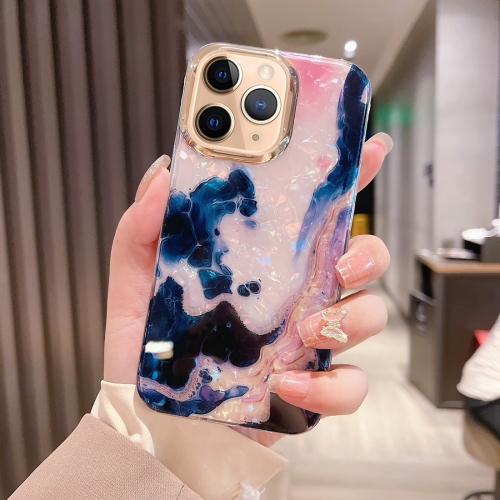 

For iPhone 11 Pro Max Colorful Crystal Ripple TPU Phone Case(White Black)