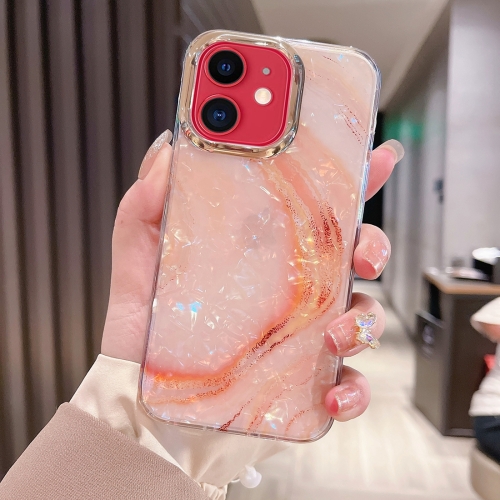 

For iPhone 11 Colorful Crystal Ripple TPU Phone Case(Pink Orange)