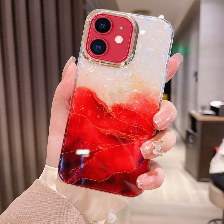 

For iPhone 11 Colorful Crystal Ripple TPU Phone Case(Red)