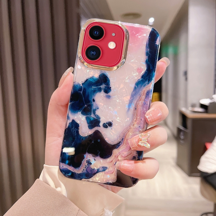 

For iPhone 11 Colorful Crystal Ripple TPU Phone Case(White Black)