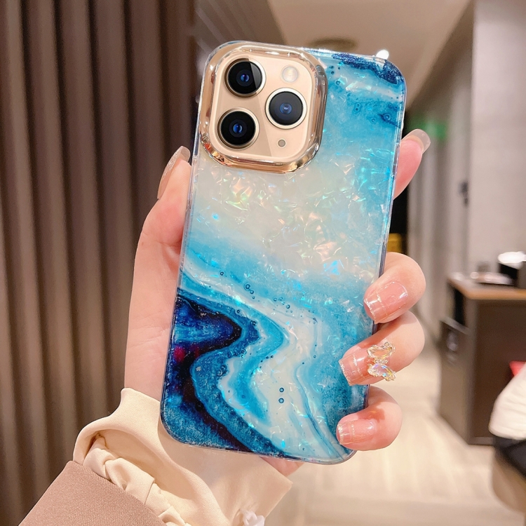 

For iPhone 11 Pro Colorful Crystal Ripple TPU Phone Case(Blue)