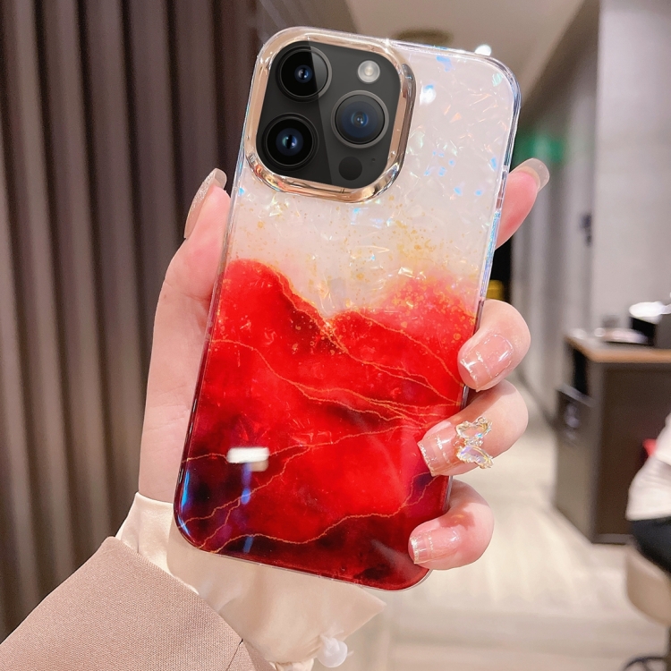 

For iPhone 15 Pro Colorful Crystal Ripple TPU Phone Case(Red)