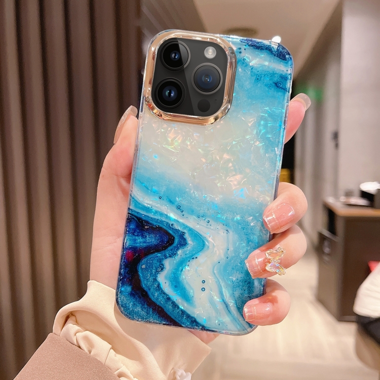 

For iPhone 15 Pro Colorful Crystal Ripple TPU Phone Case(Blue)