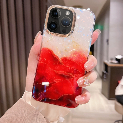 

For iPhone 15 Pro Max Colorful Crystal Ripple TPU Phone Case(Red)