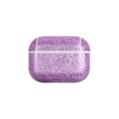 

For AirPods Pro 2 Glitter Powder Skin Texture PC TWS Earphone Case(Purple)