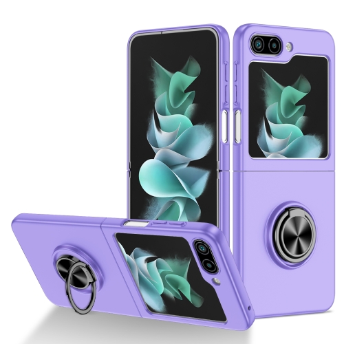 

For Samsung Galaxy Z Flip5 5G Armor Ring Holder Phone Case(Purple)