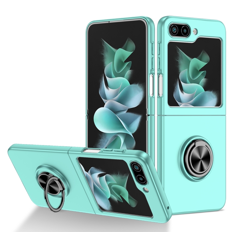 

For Samsung Galaxy Z Flip7 FE / Flip6 Armor Ring Holder Phone Case(Sky Blue)