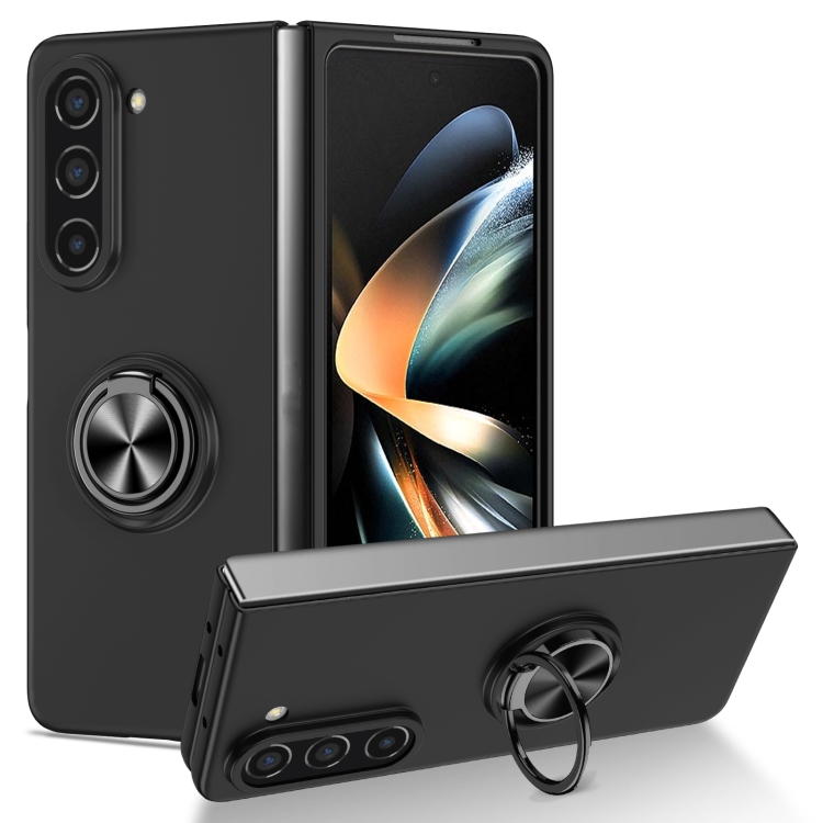 

For Samsung Galaxy Z Fold6 5G Armor Ring Holder Phone Case(Black)