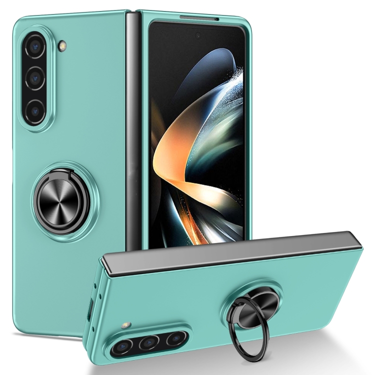 

For Samsung Galaxy Z Fold6 5G Armor Ring Holder Phone Case(Sky Blue)