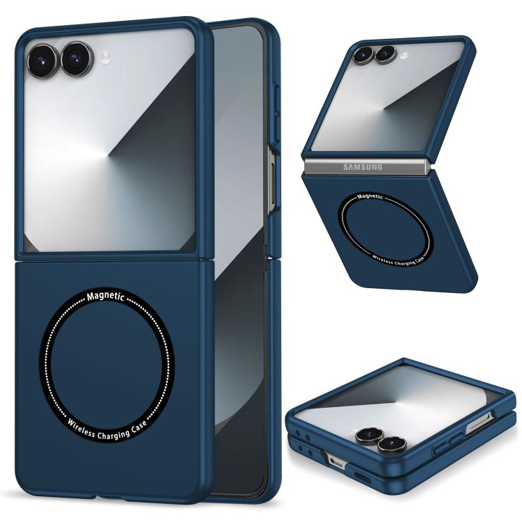 

For Samsung Galaxy Z Flip7 5G Armor Ring Holder Phone Case(Dark Blue)