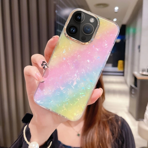 

For iPhone 14 Pro Colorful Crystal Shell Pattern PC + TPU Phone Case(Rainbow)