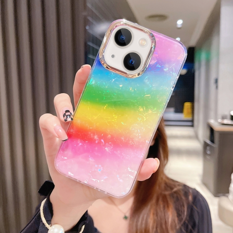 

For iPhone 13 Colorful Crystal Shell Pattern PC + TPU Phone Case(Colorful)