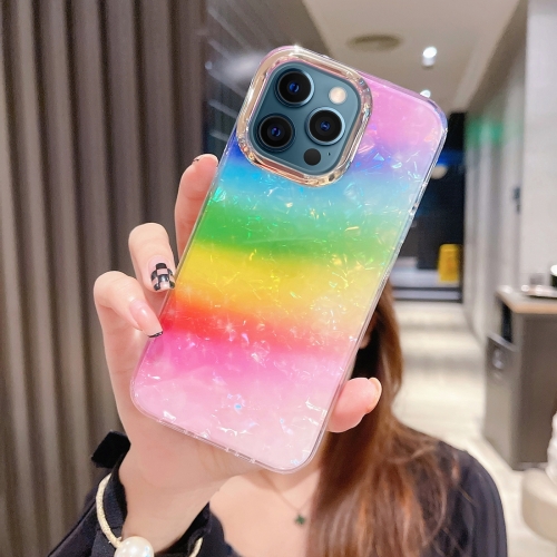 

For iPhone 12 Pro Max Colorful Crystal Shell Pattern PC + TPU Phone Case(Colorful)