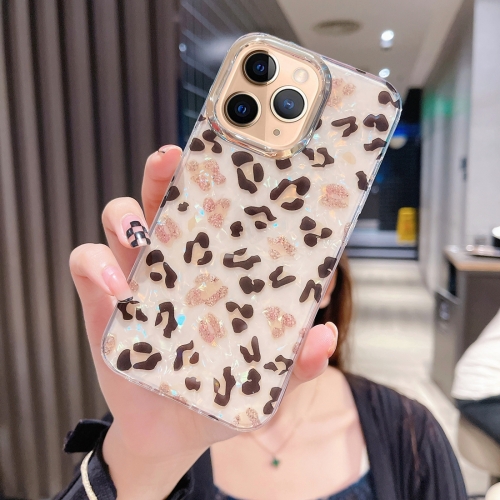 

For iPhone 11 Pro Max Colorful Crystal Shell Pattern PC + TPU Phone Case(Light Leopard)