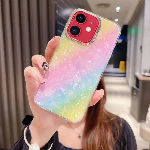 

For iPhone 11 Colorful Crystal Shell Pattern PC + TPU Phone Case(Rainbow)