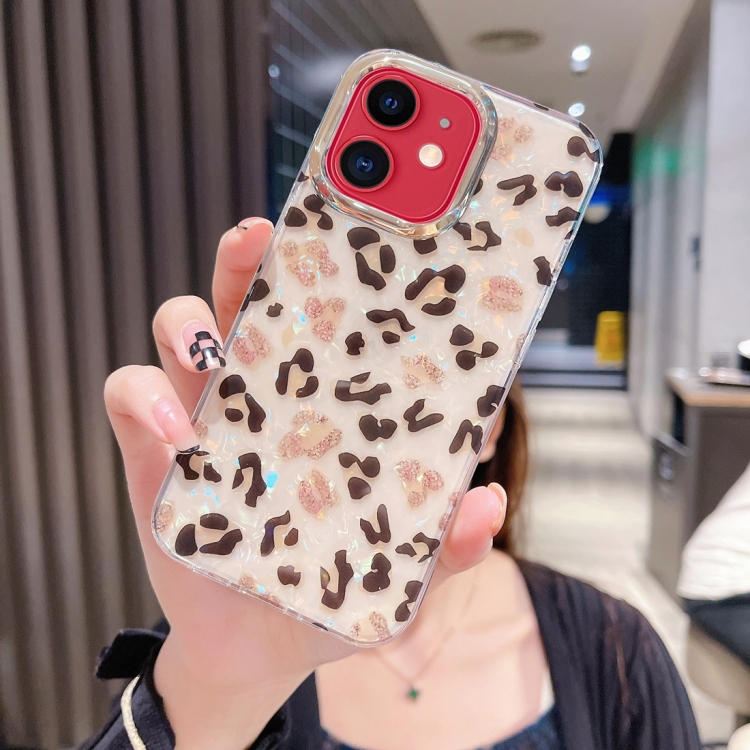 

For iPhone 11 Colorful Crystal Shell Pattern PC + TPU Phone Case(Light Leopard)