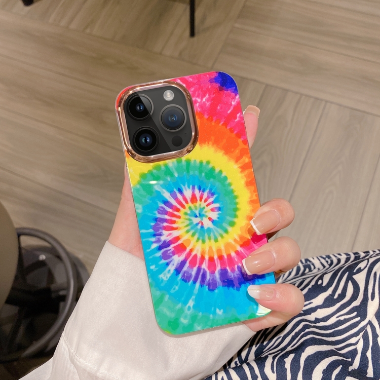 

For iPhone 14 Pro Colorful Shell Texture Marble PC + TPU Phone Case(Colorful)