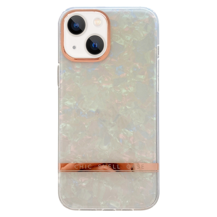 

For iPhone 13 Electroplating Shell Texture TPU Phone Case(Colorful)