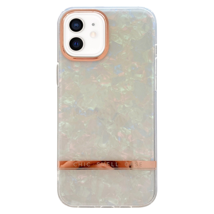 

For iPhone 12 Electroplating Shell Texture TPU Phone Case(Colorful)