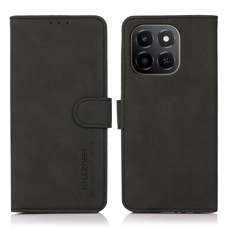 

For Honor X6c 4G KHAZNEH Matte Texture Leather Phone Case(Black)