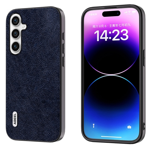 

For Samsung Galaxy S23 FE 5G ABEEL Retro Litchi Texture PU Phone Case(Blue)