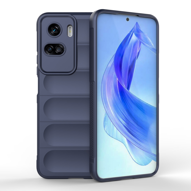 

For Honor 90 Lite Magic Shield TPU + Flannel Phone Case(Dark Blue)