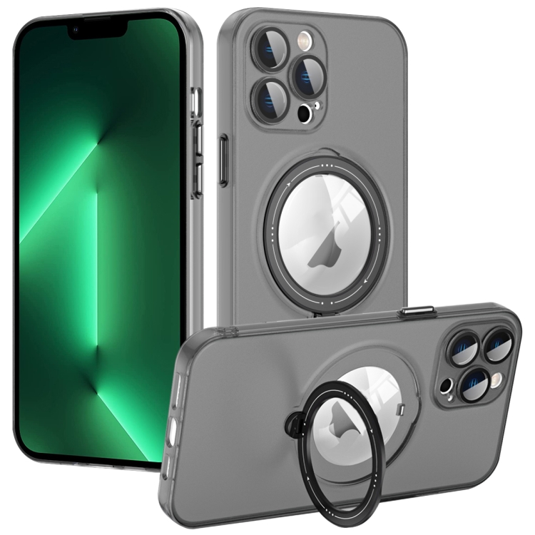

For iPhone 13 Pro MagSafe Multifunction Holder Phone Case(Black)