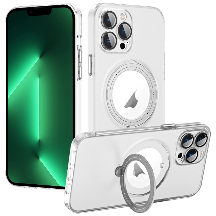 

For iPhone 13 Pro MagSafe Multifunction Holder Phone Case(Transparent)