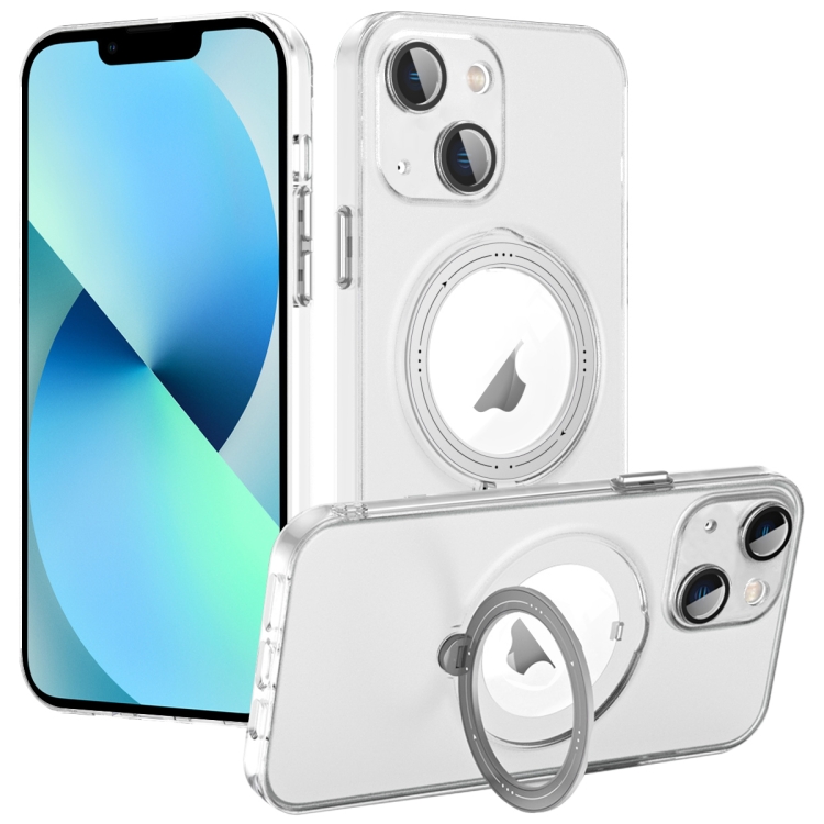 

For iPhone 13 MagSafe Multifunction Holder Phone Case(Transparent)