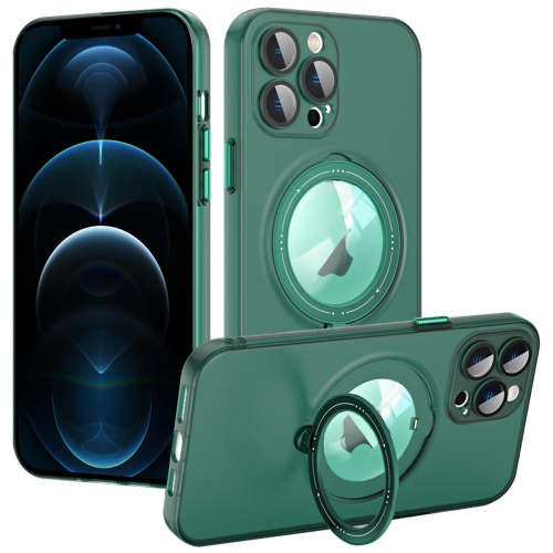 

For iPhone 12 Pro MagSafe Multifunction Holder Phone Case(Green)