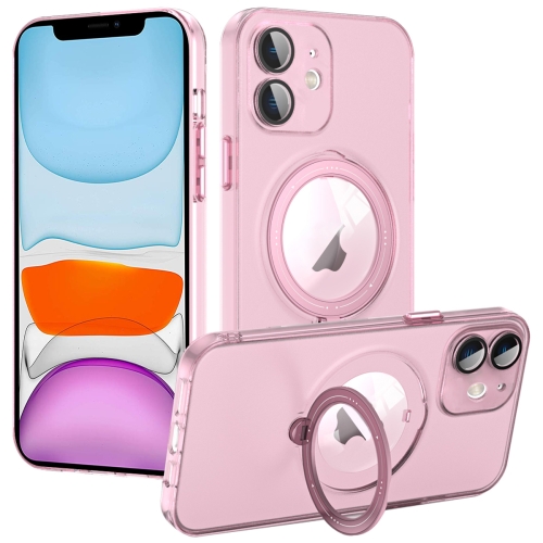 

For iPhone 11 MagSafe Multifunction Holder Phone Case(Pink)