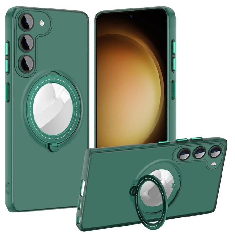 

For Samsung Galaxy S23 5G MagSafe Multifunction Holder Phone Case(Green)
