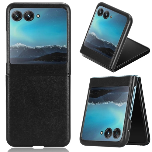 For Motorola Moto Razr 40 Ultra Litchi Texture Back Cover Phone Case(Black)