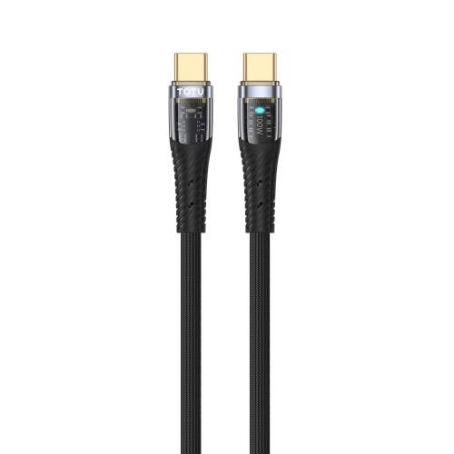 

TOTU CB-8-CC 100W USB-C/Type-C to USB-C/Type-C Transparent Braided Data Cable, Length: 1.5m
