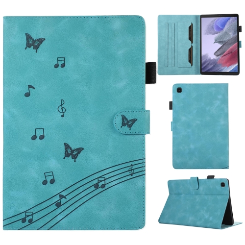 

For Samsung Galaxy Tab S5e T720 Staff Music Embossed Smart Leather Tablet Case(Blue)