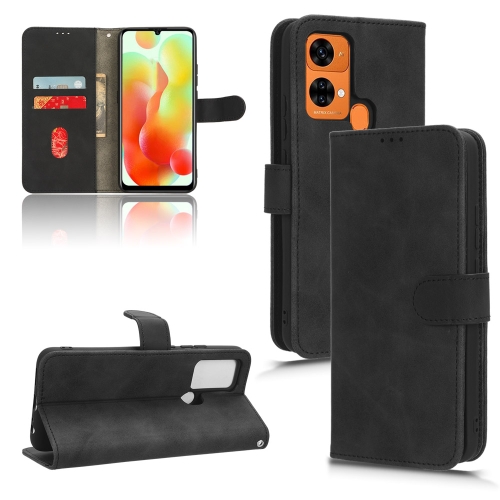 

For Oukitel C33 Skin Feel Magnetic Flip Leather Phone Case(Black)