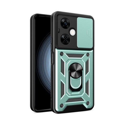 

For OnePlus Nord N30 / CE3 Lite Sliding Camera Cover Design TPU Hybrid PC Phone Case(Mint Green)