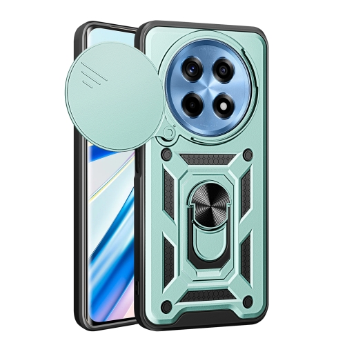 

For OnePlus 12R 5G / Ace 3 5G Sliding Camera Cover Design TPU Hybrid PC Phone Case(Mint Green)